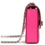 PRE-OWNED HERMÈS MINI VERROU CHAINE BAG ROSE POP CHEVRE CHAMKILA PALLADIUM HARDWARE