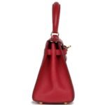 VINTAGE HERMÈS KELLY SELLIER 20 ROUGE VIF COURCHEVEL GOLD HARDWARE