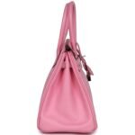 PRE-OWNED HERMÈS BIRKIN 30 BUBBLEGUM EPSOM PALLADIUM HARDWARE