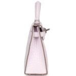 HERMÈS KELLY SELLIER 20 MAUVE PALE BOREAL SATIN ALLIGATOR PALLADIUM HARDWARE