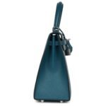 HERMÈS KELLY SELLIER 25 VERT BOSPHORE VERSO MADAME PALLADIUM HARDWARE