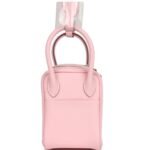 HERMÈS MINI LINDY ROSE SAKURA SWIFT PALLADIUM HARDWARE