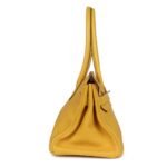 PRE-OWNED HERMÈS SHOULDER BIRKIN 42 JPG SOLEIL CLEMENCE GOLD HARDWARE