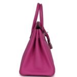 PRE-OWNED HERMÈS BIRKIN 25 MAGNOLIA TOGO PALLADIUM HARDWARE