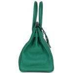 PRE-OWNED HERMÈS BIRKIN 30 VERT VERTIGO VERSO CLEMENCE PALLADIUM HARDWARE