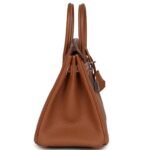 PRE-OWNED HERMÈS BIRKIN 25 GOLD TOGO PALLADIUM HARDWARE