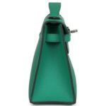 HERMÈS KELLY POCHETTE VERT VERTIGO SWIFT PALLADIUM HARDWARE