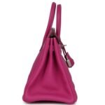 HERMÈS SPECIAL ORDER (HSS) BIRKIN 25 ROSE POUPRE VERSO TOGO BRUSHED PALLADIUM HARDWARE