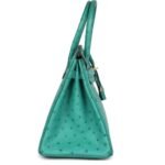 PRE-OWNED HERMÈS BIRKIN 30 VERT VERONE OSTRICH GOLD HARDWARE