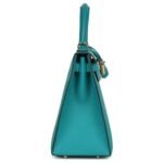 PRE-OWNED HERMÈS KELLY SELLIER 28 VERT VERONE EPSOM GOLD HARDWARE