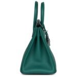PRE-OWNED HERMÈS BIRKIN 25 MALACHITE EPSOM PALLADIUM HARDWARE