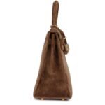 VINTAGE HERMÈS KELLY 25 BROWN DOBLIS GOLD HARDWARE