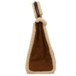 PRE-OWNED HERMÈS TEDDY KELLY 35 SHEARLING AND EBENE BARENIA PALLADIUM HARDWARE