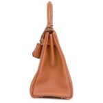 HERMÈS KELLY RETOURNE 28 GOLD TOGO PALLADIUM HARDWARE