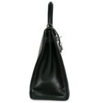 PRE-OWNED HERMÈS KELLY RETOURNE 35 VERT FONCE BOX PALLADIUM HARDWARE