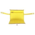 HERMÈS MEDIUM KELLY DEPLIANT WALLET JAUNE CITRON OSTRICH PALLADIUM HARDWARE