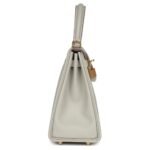 HERMÈS KELLY RETOURNE 25 GRIS PERLE SWIFT GOLD HARDWARE