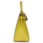 HERMÈS KELLY SELLIER 28 LIME EPSOM PALLADIUM HARDWARE