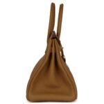 PRE-OWNED HERMÈS BIRKIN 30 BRONZE D'OR VERSO TOGO PALLADIUM HARDWARE