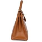 VINTAGE HERMÈS KELLY RETOURNE 32 NATUREL SABLE CHAMONIX GOLD HARDWARE