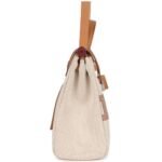 HERMÈS HERBAG ZIP PM 31 CIRCUIT 24 ECRU TOILE H CANVAS AND NATUREL SABLE HUNTER LACQUERED PALLADIUM HARDWARE