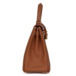 PRE-OWNED HERMÈS KELLY RETOURNE 25 GOLD TOGO GOLD HARDWARE
