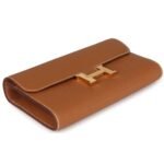 HERMÈS CONSTANCE WALLET TO GO GOLD EPSOM GOLD HARDWARE
