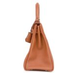 HERMÈS KELLY RETOURNE 28 GOLD TOGO PALLADIUM HARDWARE
