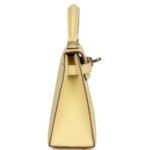 HERMÈS SPECIAL ORDER (HSS) KELLY SELLIER 20 JAUNE POUSSIN VERSO EPSOM PERMABRASS HARDWARE