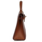 VINTAGE HERMÈS MICRO KELLY SELLIER 15 GOLD COURCHEVEL GOLD HARDWARE