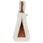 HERMÈS TEDDY KELLY 20 CHAMOIS SHEARLING AND SWIFT PALLADIUM HARDWARE