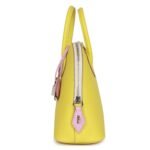 HERMÈS 1923 BOLIDE 25 TRICOLOR LIME MAUVE SYLVESTRE AND NATA EPSOM PALLADIUM HARDWARE