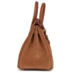 HERMÈS BIRKIN 25 CHAMOIS GRIZZLY AND GOLD SWIFT GOLD HARDWARE