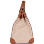 HERMÈS BIRKIN HAC 40 GOLD EVERCOLOR AND ECRU TOILE PALLADIUM HARDWARE