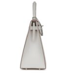 HERMÈS KELLY SELLIER 32 GRIS PALE EPSOM PALLADIUM HARDWARE