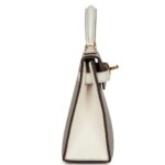 HERMÈS SPECIAL ORDER HSS KELLY 20 GRIS TOURTERELLE AND NATA CHEVRE GOLD HARDWARE