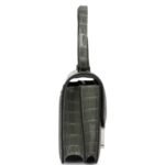 HERMÈS CONSTANCE 18 GRIS CIMENT SHINY ALLIGATOR PALLADIUM HARDWARE