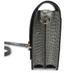 HERMÈS MINI ROULIS GRIS CIMENT SHINY ALLIGATOR PERMABRASS HARDWARE