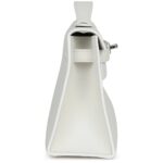 HERMÈS KELLY POCHETTE WHITE SWIFT PALLADIUM HARDWARE