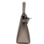 HERMÈS SPECIAL ORDER HSS KELLY SELLIER 20 GRIS ASPHALTE VERSO EPSOM PERMABRASS HARDWARE