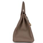 HERMÈS BIRKIN 40 ETOUPE TOGO GOLD HARDWARE