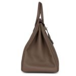 HERMÈS BIRKIN 40 ETOUPE TOGO PALLADIUM HARDWARE