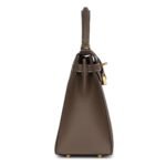 HERMÈS KELLY SELLIER 28 ETOUPE EPSOM GOLD HARDWARE