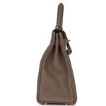 HERMÈS SPECIAL ORDER HSS KELLY RETOURNE 32 ETOUPE VERSO TOGO PALLADIUM HARDWARE