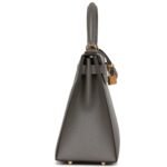 HERMÈS KELLY SELLIER 28 GRIS MEYER EPSOM GOLD HARDWARE