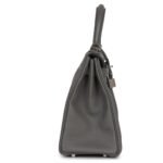 HERMÈS KELLY RETOURNE 28 GRIS MEYER CLEMENCE PALLADIUM HARDWARE
