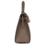 HERMÈS KELLY SELLIER 25 ETOUPE EPSOM GOLD HARDWARE