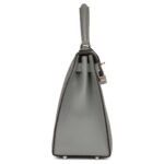 HERMÈS SPECIAL ORDER HSS KELLY SELLIER 28 GRIS MOUETTE VERSO TOGO BRUSHED PALLADIUM HARDWARE