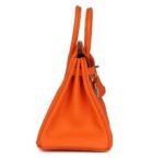 HERMÈS BIRKIN 25 ORANGE MINIUM TOGO PALLADIUM HARDWARE