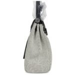 HERMÈS HERBAG ZIP 31 PM HOBNAILED BLACK AND ECRU PRINTED H PLUME CANVAS AND VACHE HUNTER PALLADIUM HARDWARE